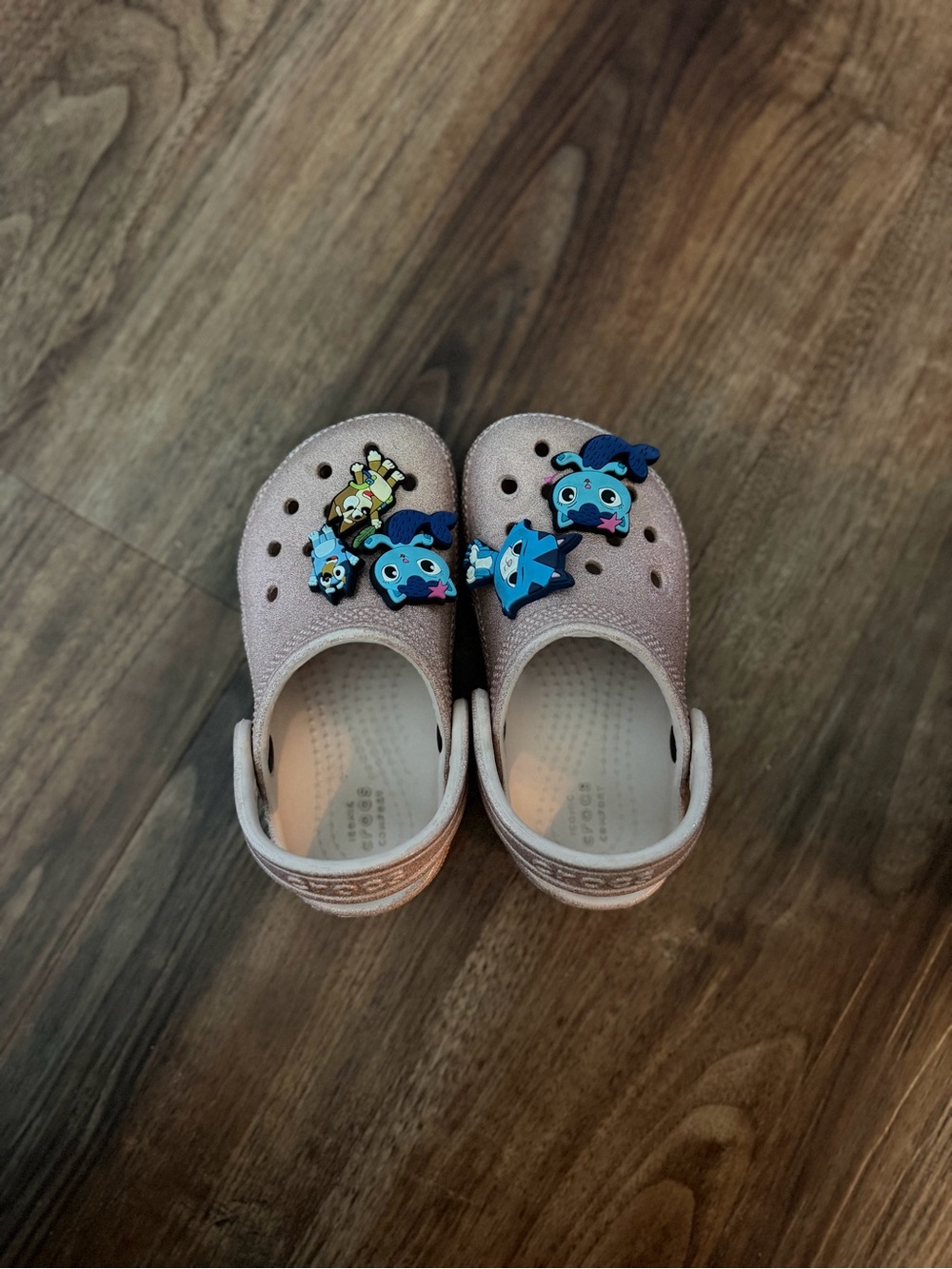 Pink Sparkle Crocs C8 Glitter
